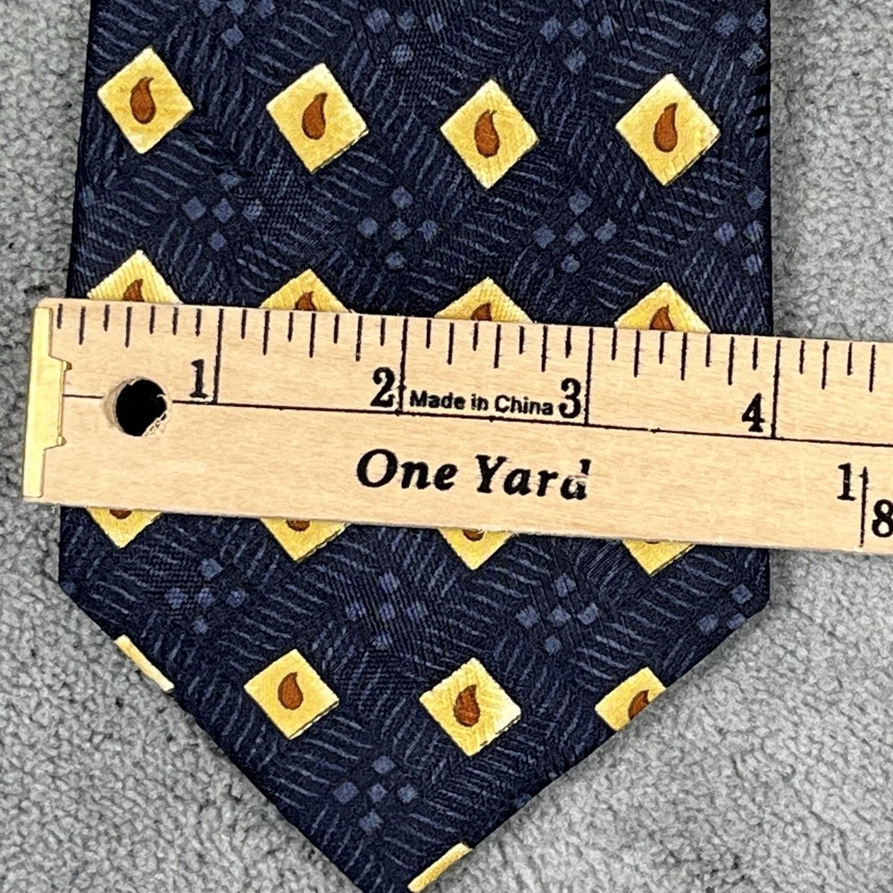 Coach Men's Vintage Luxury Italian 100% Silk Tie Blue AOP - Picture 5 of 5